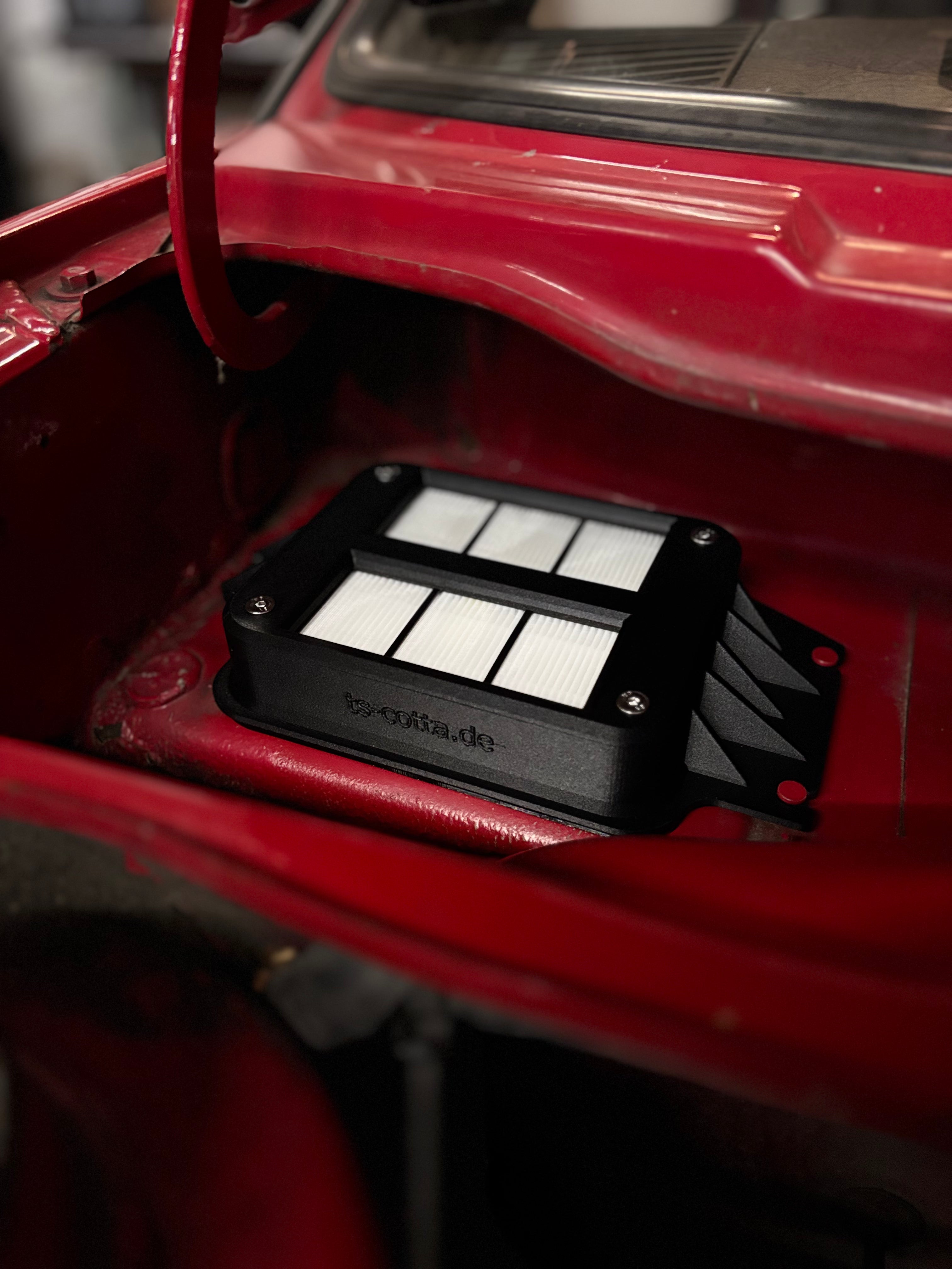 Golf 2 Pollenfilter Nachrüst-Set eingebaut